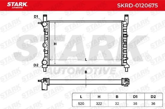 STARK SKRD-0120675 Motorkühler / Wasserkühler für FIAT Uno Schrägheck (146) Bild STARK SKRD-0120675 Motorkühler / Wasserkühler für FIAT Uno Schrägheck (146)