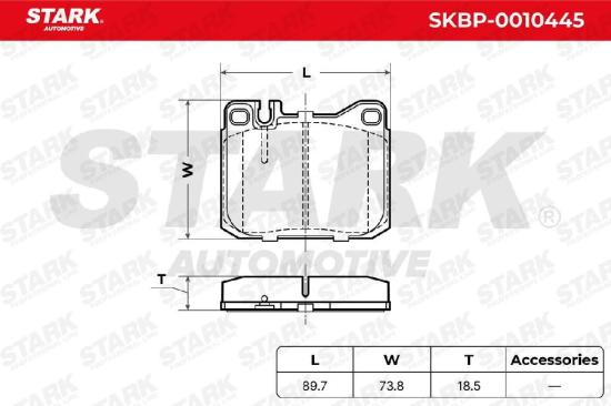 STARK Bremsbelagsatz Bremsbeläge Vorne für VW LT 28-35 I Kastenwagen (281-363) Bild STARK Bremsbelagsatz Bremsbeläge Vorne für VW LT 28-35 I Kastenwagen (281-363)