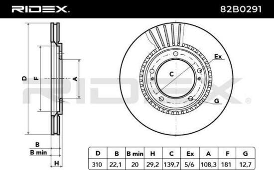 RIDEX 82B0291 2x Bremsscheiben Vorne Ø310mm Belüftet für SUZUKI 5521165D10 Bild RIDEX 82B0291 2x Bremsscheiben Vorne Ø310mm Belüftet für SUZUKI 5521165D10