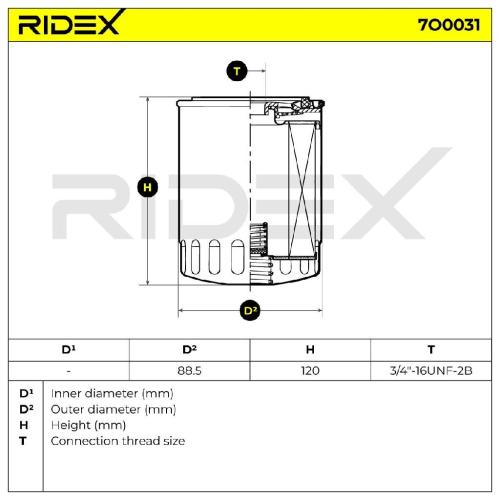 RIDEX Ölfilter Auto Motorölfilter Anschraubfilter 7O0031 für VW PASSAT Variant Bild RIDEX Ölfilter Auto Motorölfilter Anschraubfilter 7O0031 für VW PASSAT Variant