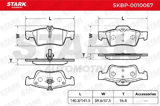 STARK Bremsbelagsatz Bremsbeläge Hinten passend für MERCEDES-BENZ CLK (C209) Bild STARK Bremsbelagsatz Bremsbeläge Hinten passend für MERCEDES-BENZ CLK (C209)