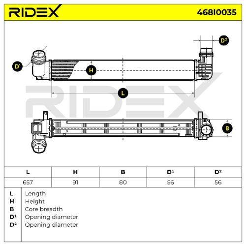 RIDEX 468I0035 Ladeluftkühler/LLK mit Schnellkupplungen Turbokühler für RENAULT Bild RIDEX 468I0035 Ladeluftkühler/LLK mit Schnellkupplungen Turbokühler für RENAULT