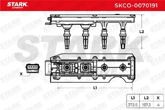 STARK SKCO-0070191 Zündspule passend für PEUGEOT 206 Schrägheck (2A/C) Bild STARK SKCO-0070191 Zündspule passend für PEUGEOT 206 Schrägheck (2A/C)