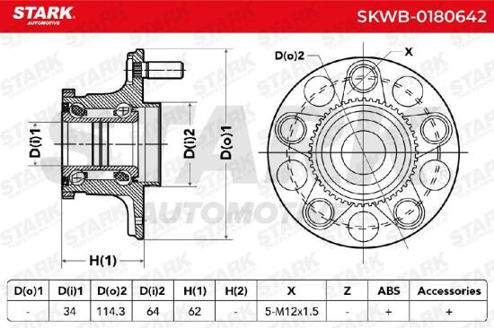 STARK SKWB-0180642 Radlagersatz pro 1 Rad Hinten für HONDA Accord VII Limousine Bild STARK SKWB-0180642 Radlagersatz pro 1 Rad Hinten für HONDA Accord VII Limousine