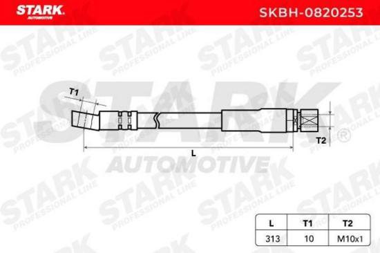 STARK Bremsschlauch SKBH-0820253 VORNE VORNE beidseitig BREMSSCHLÄUCHE Länge: Bild STARK Bremsschlauch SKBH-0820253 VORNE VORNE beidseitig BREMSSCHLÄUCHE Länge: