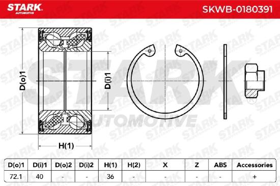STARK SKWB-0180391 Radlagersatz pro 1 Rad Vorne beidseitig für SUZUKI SWIFT III Bild STARK SKWB-0180391 Radlagersatz pro 1 Rad Vorne beidseitig für SUZUKI SWIFT III