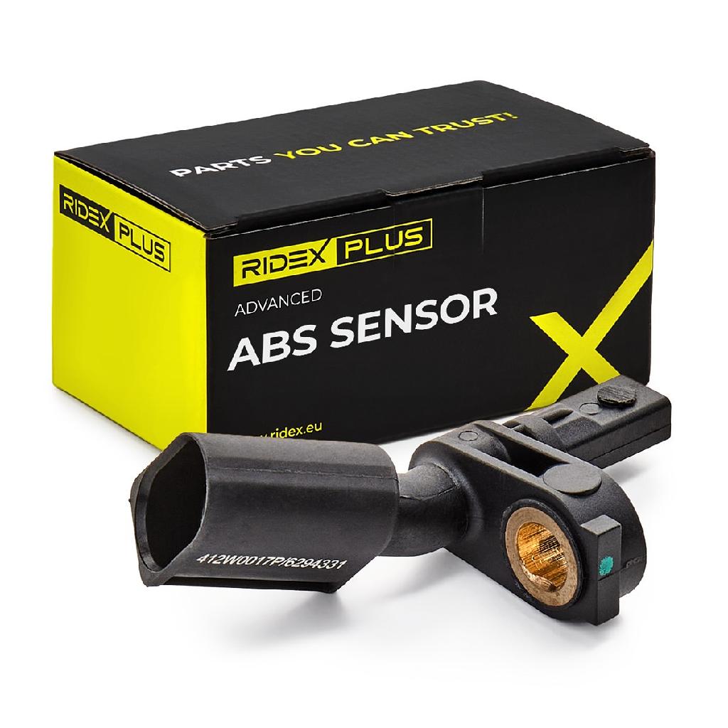 RIDEX PLUS ABS-Sensor 412W0017P Vorderachse rechts Sensorart: Hallsensor Anzahl
