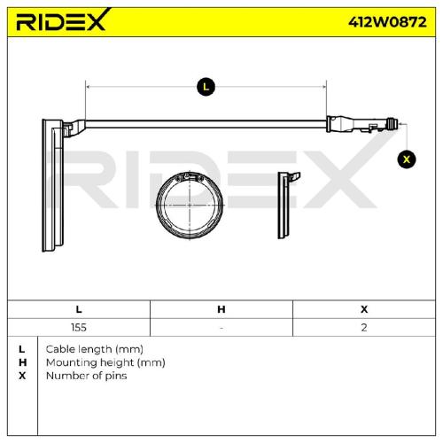 RIDEX ABS-Sensor 412W0872 Vorderachse beidseitig für OPEL Astra H Caravan (A04) Bild RIDEX ABS-Sensor 412W0872 Vorderachse beidseitig für OPEL Astra H Caravan (A04)