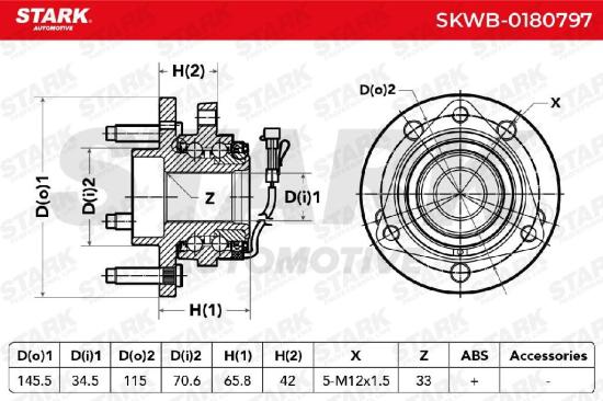 STARK SKWB-0180797 Radlagersatz pro 1 Rad Vorne für OPEL Sintra (APV) 7470567 Bild STARK SKWB-0180797 Radlagersatz pro 1 Rad Vorne für OPEL Sintra (APV) 7470567