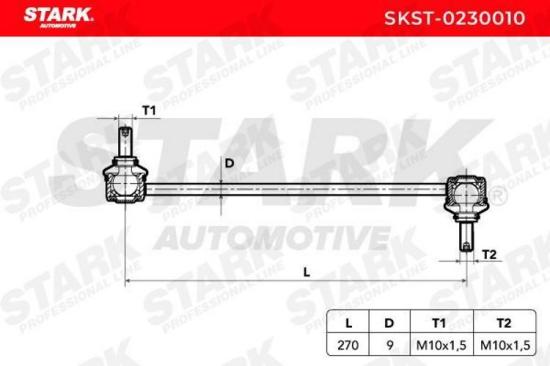 STARK 1x Koppelstange Stabilisator Vorne beidseitig für VW POLO (9N) für BMW Bild STARK 1x Koppelstange Stabilisator Vorne beidseitig für VW POLO (9N) für BMW