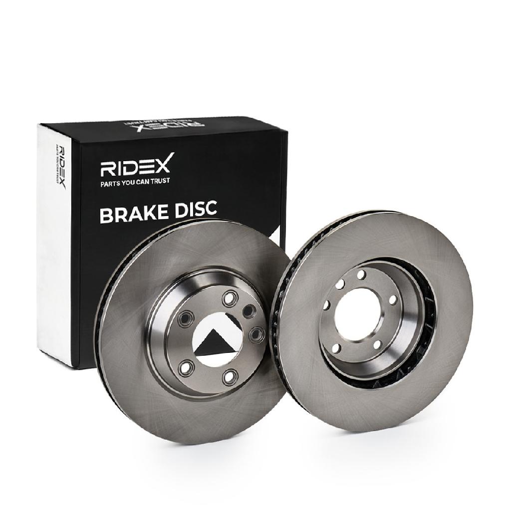 RIDEX 82B0456 1x Bremsscheibe Vorne rechts Ø350mm Belüftet für VW Touareg
