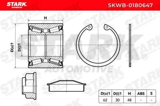 STARK SKWB-0180647 Radlagersatz pro 1 Rad Hinten links rechts beidseitig Bild STARK SKWB-0180647 Radlagersatz pro 1 Rad Hinten links rechts beidseitig