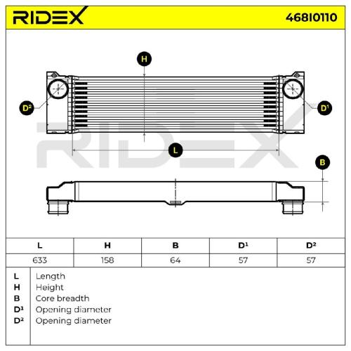 RIDEX 468I0110 Ladeluftkühler/LLK Turbokühler passend für MERCEDES-BENZ VIANO Bild RIDEX 468I0110 Ladeluftkühler/LLK Turbokühler passend für MERCEDES-BENZ VIANO