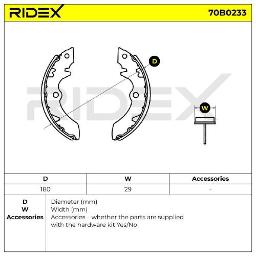 RIDEX Bremsbacken Satz für Trommelbremse Hinten für SUZUKI Samurai SUV (SJ) Bild RIDEX Bremsbacken Satz für Trommelbremse Hinten für SUZUKI Samurai SUV (SJ)