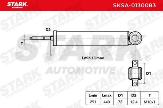 STARK SKSA-0130083 2x Stoßdämpfer Gasdruck Hinten passend für MERCEDES-BENZ Bild STARK SKSA-0130083 2x Stoßdämpfer Gasdruck Hinten passend für MERCEDES-BENZ