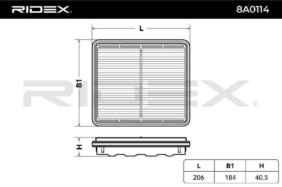 RIDEX 8A0114 Motor Luftfilter Filtereinsatz für HONDA CIVIC VI Hatchback CRX III Bild RIDEX 8A0114 Motor Luftfilter Filtereinsatz für HONDA CIVIC VI Hatchback CRX III