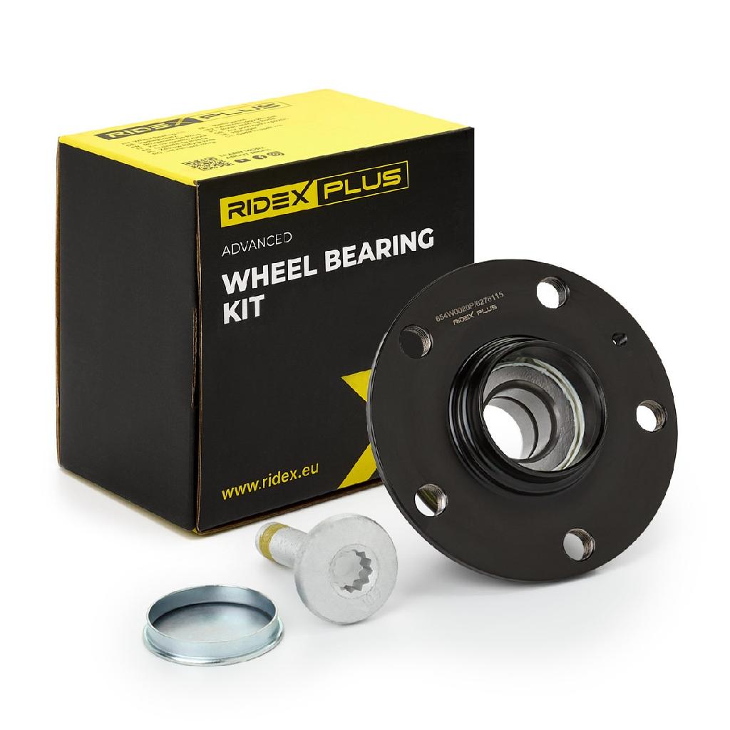 RIDEX PLUS 654W0020P Radlagersatz pro 1 Rad Hinten beidseitig für VW 102717000A
