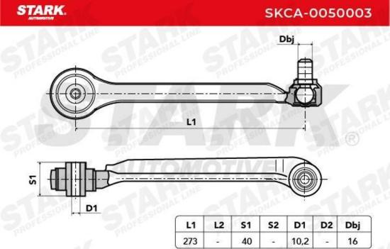 STARK SKCA-0050003 Lenker Radaufhängung Querlenker Front links für VW 8D0407505E Bild STARK SKCA-0050003 Lenker Radaufhängung Querlenker Front links für VW 8D0407505E
