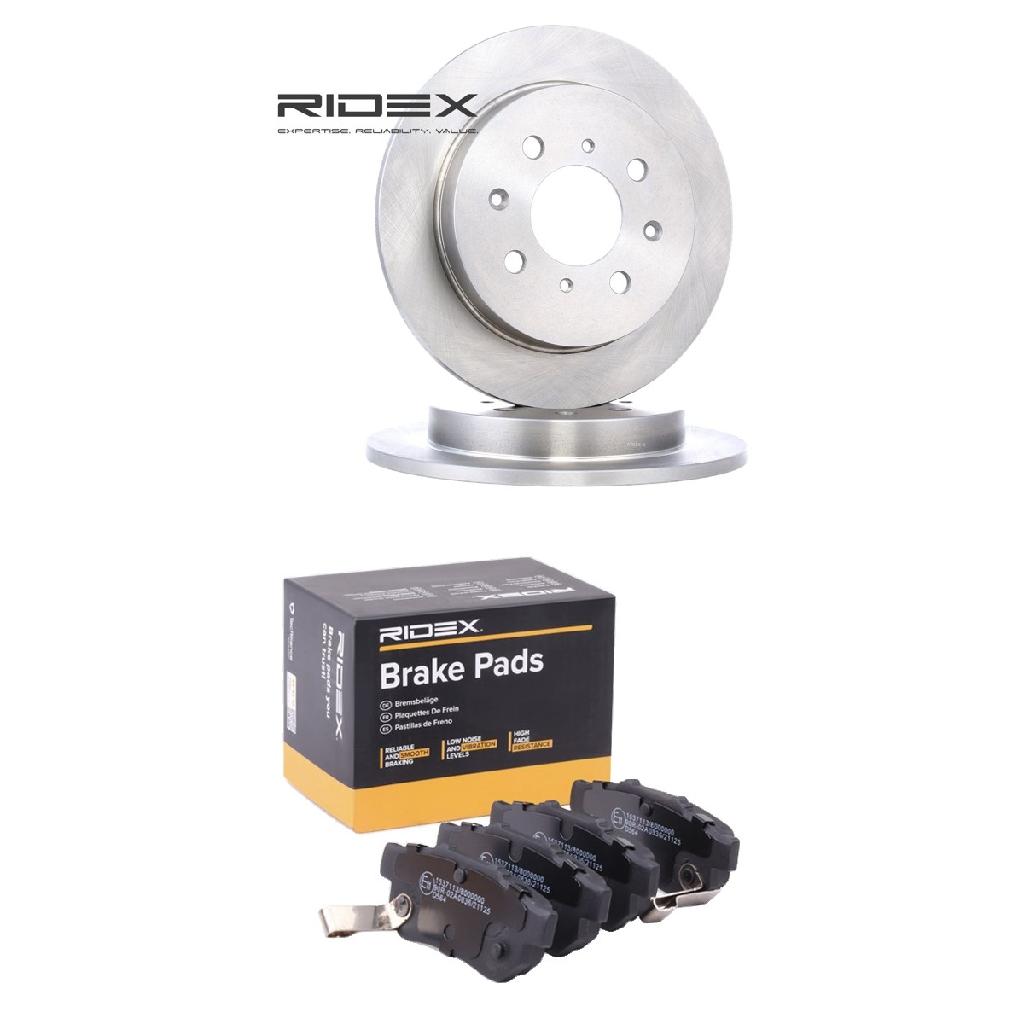 RIDEX Bremsenset Hinten Ø239,0mm - Bremsscheiben und Beläge für HONDA JAZZ IV