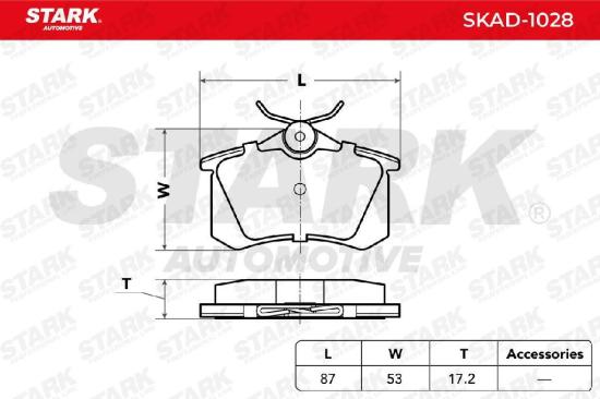 STARK Bremsbelagsatz Bremsbeläge Hinten für VW Golf 5II Schrägheck Golf 5I Bild STARK Bremsbelagsatz Bremsbeläge Hinten für VW Golf 5II Schrägheck Golf 5I