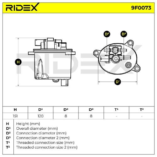 RIDEX 9F0073 Kraftstofffilter Diesel Filter Line Filter für FORD 1427928 190183 Bild RIDEX 9F0073 Kraftstofffilter Diesel Filter Line Filter für FORD 1427928 190183