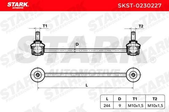 STARK 1x Koppelstange Stabilisator Vorne beidseitig passend für MERCEDES-BENZ Bild STARK 1x Koppelstange Stabilisator Vorne beidseitig passend für MERCEDES-BENZ