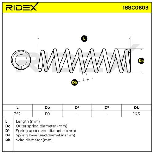 RIDEX 188C0803 2x Federn Fahrwerksfedern Vorne für TOYOTA HILUX III Pick-up Bild RIDEX 188C0803 2x Federn Fahrwerksfedern Vorne für TOYOTA HILUX III Pick-up