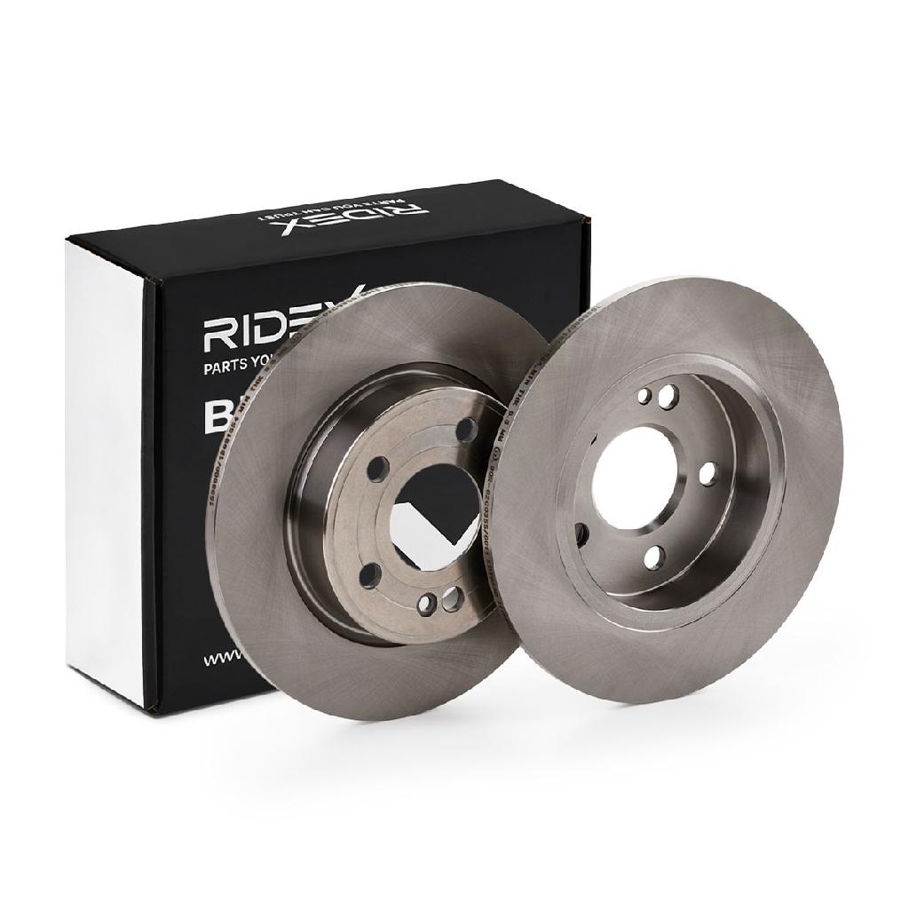 RIDEX 82B3079 2x Bremsscheiben Hinten Ø276mm voll passend für MERCEDES-BENZ