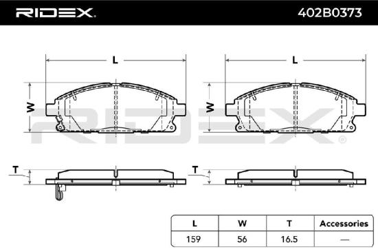 RIDEX Bremsbelagsatz Bremsbeläge Vorne für NISSAN X-TRAIL (T30) für ACURA MDX Bild RIDEX Bremsbelagsatz Bremsbeläge Vorne für NISSAN X-TRAIL (T30) für ACURA MDX