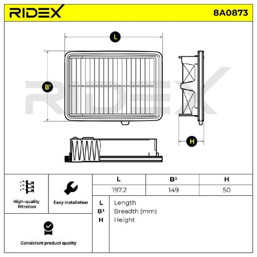 RIDEX 8A0873 Motor Luftfilter Filtereinsatz für HONDA HR-V (RU) JAZZ IV (GK) Bild RIDEX 8A0873 Motor Luftfilter Filtereinsatz für HONDA HR-V (RU) JAZZ IV (GK)