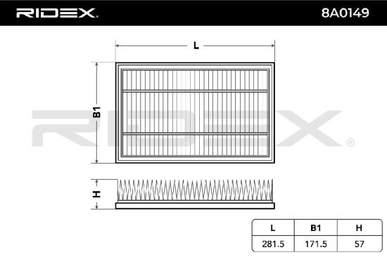 RIDEX 8A0149 Motor Luftfilter Eckig Umluftfilter für FORD Focus II Schrägheck Bild RIDEX 8A0149 Motor Luftfilter Eckig Umluftfilter für FORD Focus II Schrägheck