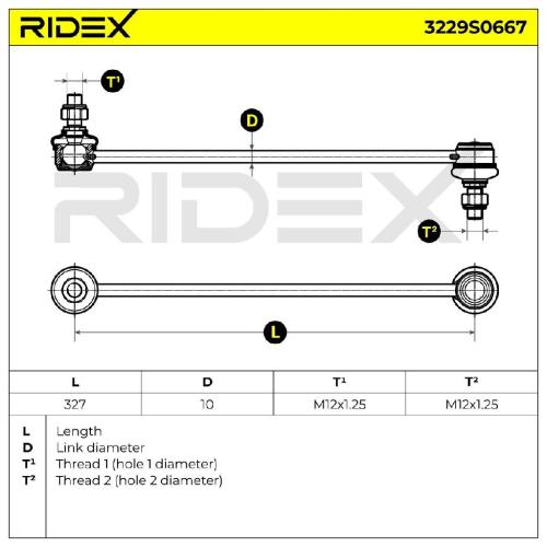 RIDEX 1x Koppelstange Stabilisator Vorne beidseitig für TOYOTA Corolla XII Kombi Bild RIDEX 1x Koppelstange Stabilisator Vorne beidseitig für TOYOTA Corolla XII Kombi