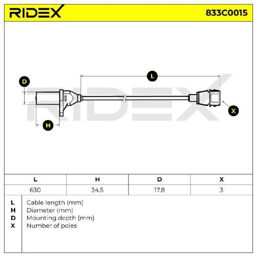RIDEX Kurbelwellensensor 833C0015 560 mm für FIAT PUNTO (188) DUCATO Bus (230) Bild RIDEX Kurbelwellensensor 833C0015 560 mm für FIAT PUNTO (188) DUCATO Bus (230)