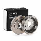 RIDEX 123B0064 2x Bremstrommeln Set Hinten AußenØ216mm für NISSAN MICRA II