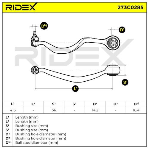 RIDEX 273C0285 Lenker Radaufhängung Querlenker Rear Front für BMW 7 (E32) Bild RIDEX 273C0285 Lenker Radaufhängung Querlenker Rear Front für BMW 7 (E32)