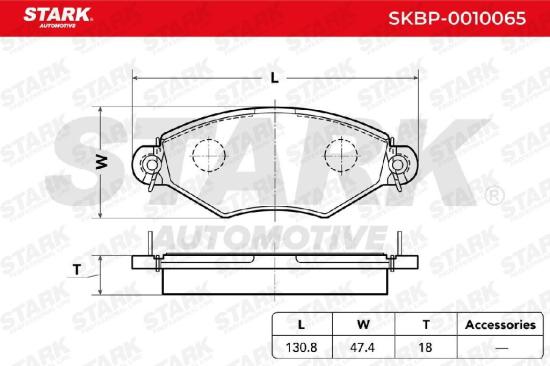 STARK Bremsbelagsatz Bremsbeläge Vorne passend für PEUGEOT 206 Schrägheck (2A/C) Bild STARK Bremsbelagsatz Bremsbeläge Vorne passend für PEUGEOT 206 Schrägheck (2A/C)