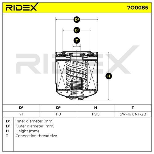 RIDEX Ölfilter Auto Motorölfilter Anschraubfilter 7O0085 für VW für VOLVO Bild RIDEX Ölfilter Auto Motorölfilter Anschraubfilter 7O0085 für VW für VOLVO