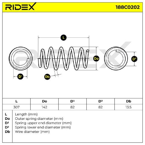 RIDEX 188C0202 2x Federn Fahrwerksfedern Vorne für OPEL ZAFIRA B (A05) Bild RIDEX 188C0202 2x Federn Fahrwerksfedern Vorne für OPEL ZAFIRA B (A05)