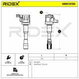 RIDEX 689C0136 Zündspule für HONDA CIVIC VIII Hatchback (FN, FK) 30521RLB003