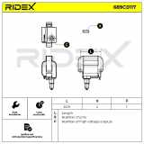 RIDEX 689C0117 Zündspule 12V für HONDA CIVIC VI Hatchback (EJ, EK) 30500P0AA01