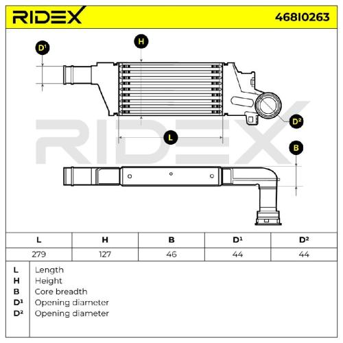 RIDEX 468I0263 Ladeluftkühler/LLK Turbokühler für OPEL Corsa C Schrägheck (X01) Bild RIDEX 468I0263 Ladeluftkühler/LLK Turbokühler für OPEL Corsa C Schrägheck (X01)