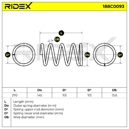 RIDEX 188C0093 2x Federn Fahrwerksfedern Hinten für TOYOTA RAV 4 II Bild RIDEX 188C0093 2x Federn Fahrwerksfedern Hinten für TOYOTA RAV 4 II