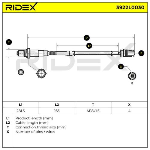 RIDEX 3922L0030 Lambdasonde Oxygen O2 Sensor Beheizt passend für MERCEDES-BENZ Bild RIDEX 3922L0030 Lambdasonde Oxygen O2 Sensor Beheizt passend für MERCEDES-BENZ