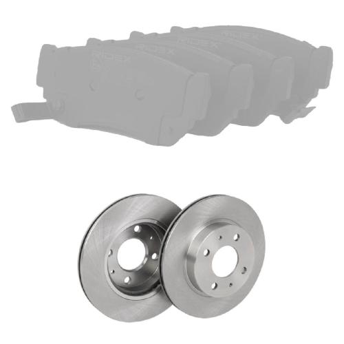 RIDEX Bremsenset Vorne Belüftet Ø240mm - Bremsscheiben und Beläge für NISSAN Bild RIDEX Bremsenset Vorne Belüftet Ø240mm - Bremsscheiben und Beläge für NISSAN