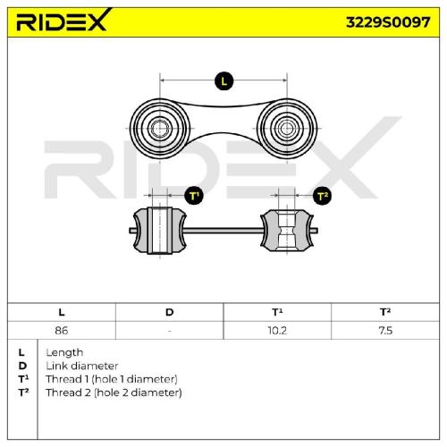 RIDEX 1x Koppelstange Stabilisator Hinten beidseitig für OPEL Vectra C Caravan Bild RIDEX 1x Koppelstange Stabilisator Hinten beidseitig für OPEL Vectra C Caravan