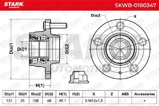 STARK SKWB-0180347 Radlagersatz pro 1 Rad Vorne beidseitig für VOLVO 271644 Bild STARK SKWB-0180347 Radlagersatz pro 1 Rad Vorne beidseitig für VOLVO 271644