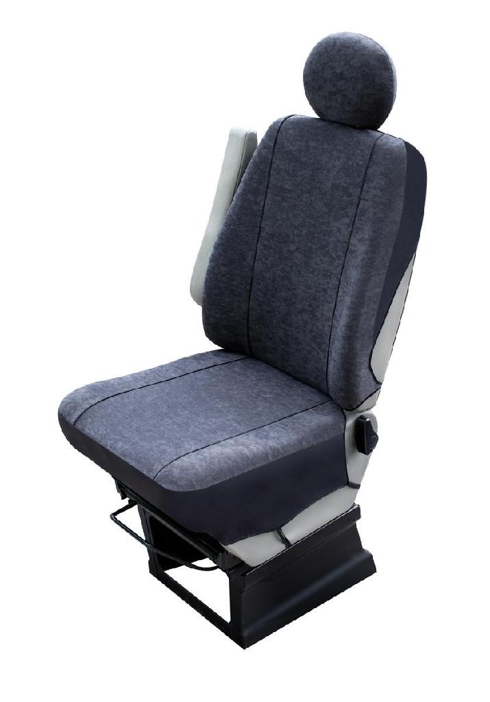 CARPASSION 30111 Transporter Autositzbezug Vorne Satz Textil Graphit für VW
