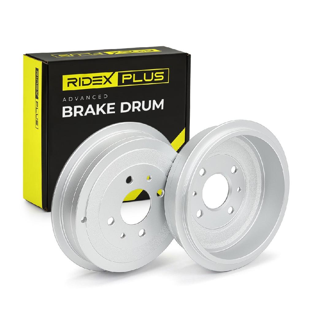 RIDEX PLUS 123B0019P 2x Bremstrommeln Set Hinten InnenØ203mm AußenØ249,5mm