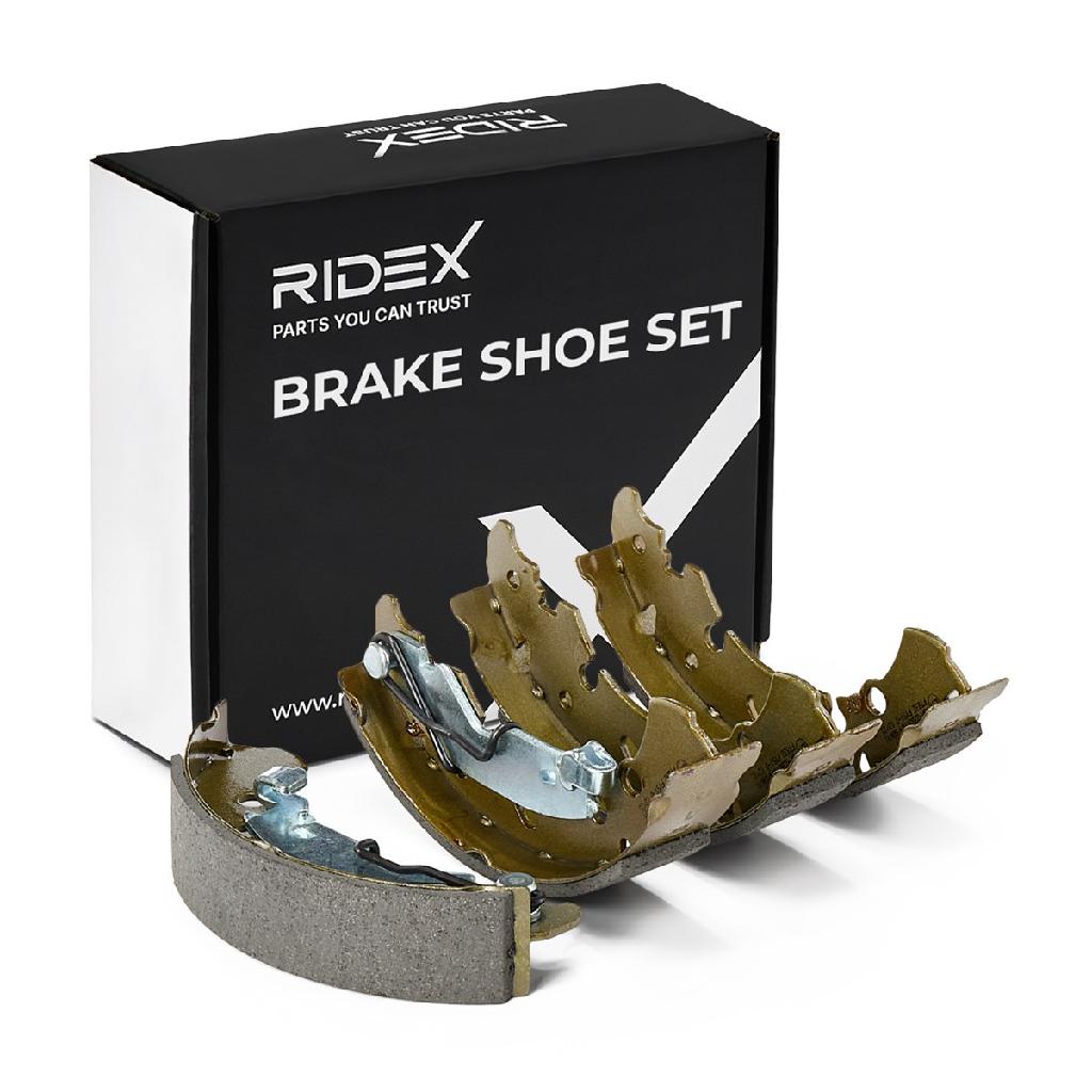 RIDEX Bremsbacken Satz für Trommelbremse Hinten mit Hebel für OPEL 70B0150