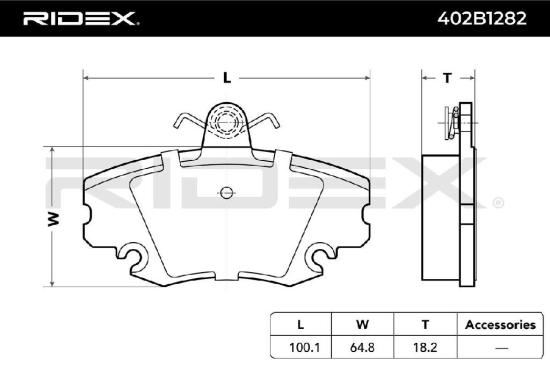 RIDEX Bremsbelagsatz Bremsbeläge Vorne für RENAULT Twingo 1I (CN0) Clio 1I Bild RIDEX Bremsbelagsatz Bremsbeläge Vorne für RENAULT Twingo 1I (CN0) Clio 1I
